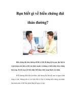Tài liệu Bạn biết gì về biến chứng đái tháo đường? docx