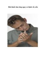 Tài liệu Hút thuốc làm tăng nguy cơ bệnh vẩy nến pptx
