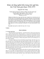 Khảo sát tầng nghĩa biểu trưng trên ngữ liệu thơ việt nam giai đoạn 1930 1975 
