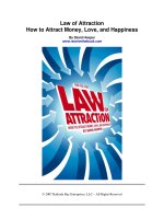 Tài liệu Law of Attraction - How to Attract Money, Love, and Happiness By David Hooper pptx