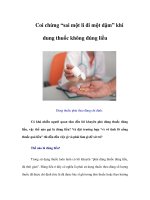Tài liệu Coi chừng “sai một li đi một dặm” khi dùng thuốc không đúng liều docx