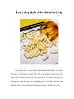 Tài liệu Lưu ý dùng thuốc chữa viêm túi mật cấp doc
