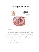Tài liệu Khi nào phải thay van tim? docx