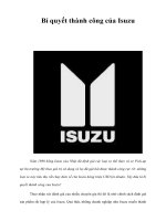 Tài liệu Bí quyết thành công của Isuzu docx