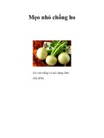 Tài liệu Mẹo nhỏ chống ho pdf