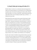 Tài liệu Lý thuyết đánh giá tín dụng thể nhân (P.1) ppt