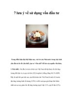 Tài liệu 7 lưu ý về sử dụng vốn đầu tư pptx