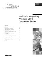 Tài liệu Module 3: Integrating Windows 2000 Datacenter Server pptx