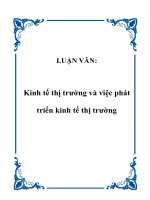 LUẬN văn kinh tế thị trường và việc phát triển kinh tế thị trường 