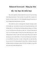 Tài liệu Balanced Scorecard - Động lực thúc đẩy việc thực thi chiến lược doc