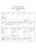 Tài liệu CHỦ ĐIỂM : THẾ GIỚI THIÊN NHIÊN - KẾ HOẠCH HOẠT ĐỘNG TUẦN 15 - Thứ 6 docx