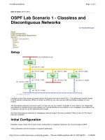 Tài liệu OSPF Lab Scenario 1 - Classless and Discontiguous Networks pptx