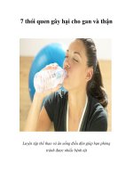 Tài liệu 7 thói quen gây hại cho gan và thận pdf
