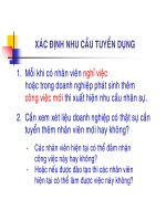 Tài liệu Xác định nhu cầu tuyển dụng ppt
