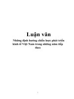 Luận văn những định hướng chiến lược phát triển kinh tế việt nam trong những năm tiếp theo 