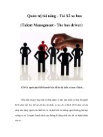 Tài liệu Quản trị tài năng - Tài Xế xe bus (Talent Managment - The bus driver) docx