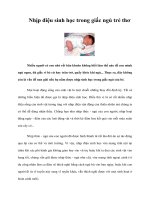 Tài liệu Nhịp điệu sinh học trong giấc ngủ trẻ thơ ppt