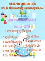 Tài liệu bài tập đa dạng của sinh học pptx