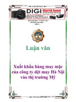 Tài liệu Luận văn: Xuất khẩu hàng may mặc của công ty dệt may Hà Nội vào thị trường Mỹ ppt