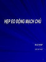 Tài liệu Bài giảng Hẹp eo động mạch chủ pptx