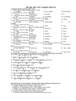 Tài liệu ĐỀ ÔN TỐT NGHIỆP THPT MÔN ANH VĂN - 04 pdf
