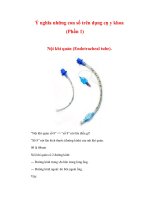 Tài liệu Ý nghĩa những con số trên dụng cụ y khoa (Phần 1) ppt