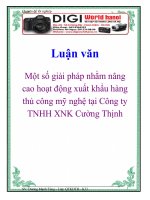 Tài liệu Luận văn: Một số giải pháp nhằm nâng cao hoạt động xuất khẩu hàng thủ công mỹ nghệ tại Công ty TNHH XNK Cường Thịnh ppt