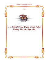Đề Tài: SKKN Ứng Dụng Công Nghệ Thông Tin vào dạy văn