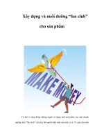 Tài liệu Xây dựng và nuôi dưỡng “fan club” cho sản phẩm docx