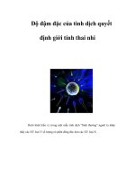 Tài liệu Độ đậm đặc của tinh dịch quyết định giới tính thai nhi pptx