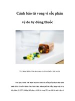 Tài liệu Cảnh báo tử vong vì sốc phản vệ do tự dùng thuốc pptx