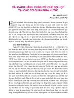 Tài liệu CẢI CÁCH HÀNH CHÍNH VỀ CHẾ ĐỘ HỌP TẠI CÁC CƠ QUAN NHÀ NƯỚC pdf