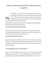 Tài liệu Những xu hướng ảnh hưởng đến hoạt động marketing trong 2010 doc
