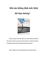 Tài liệu Khi nào khẳng định mắc bệnh đái tháo đường? ppt