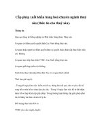 Tài liệu Cấp phép xuất khẩu hàng hoá chuyên ngành thuỷ sản (thức ăn cho thuỷ sản) docx