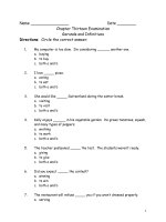 Tài liệu Charpter thirteen examination gerunds and infinitives ppt