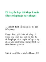 Tài liệu Di truyền học thể thực khuẩn pdf