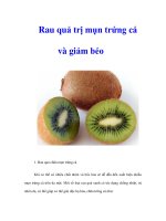 Tài liệu Rau quả trị mụn trứng cá và giảm béo pptx