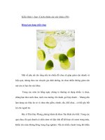 Tài liệu Kiến thức y học: Cách chăm sóc sức khỏe (P4) pdf