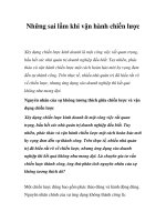 Tài liệu Những sai lầm khi vận hành chiến lược doc