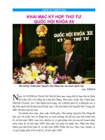 Tài liệu KHAI MẠC KỲ HỌP THỨ TƯ QUỐC HỘI KHÓA XII docx
