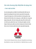 Tài liệu Các siêu thương hiệu Nhật Bản đa dạng hóa – hơn một cái tên doc