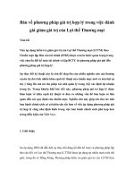 Tài liệu Bàn về phương pháp giá trị hợp lý trong việc đánh giá giảm giá trị của Lợi thế Thương mại docx