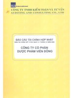 Tài liệu Công ty Cổ phần Dược phẩm Viễn Đông- Báo cáo tài chính hợp nhất 31/12/2008 pptx