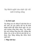 Tài liệu Sự thích nghi của sinh vật với môi trường sống pdf