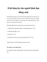 Tài liệu 8 lời khuyên cho người lãnh đạo dũng cảm doc