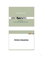 Tài liệu E-business Part 3 of 3: Online industries pptx