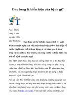 Tài liệu Đau lưng là biểu hiện của bệnh gì? docx