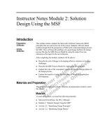 Tài liệu Instructor Notes Module 2: Solution - Design Using the MSF ppt