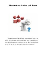 Tài liệu Sáng tạo trong ý tưởng kinh doanh doc